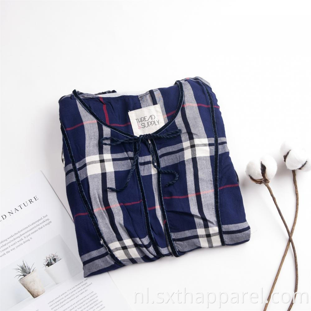 Plaid Check Long Horn Sleeve Shirt